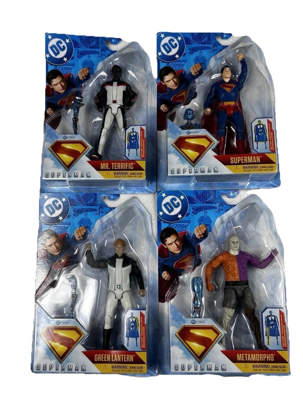 DC Superman 2025 Figures Lot Of 4 Superman Mr. Terrific Green Lantern Metamorpho